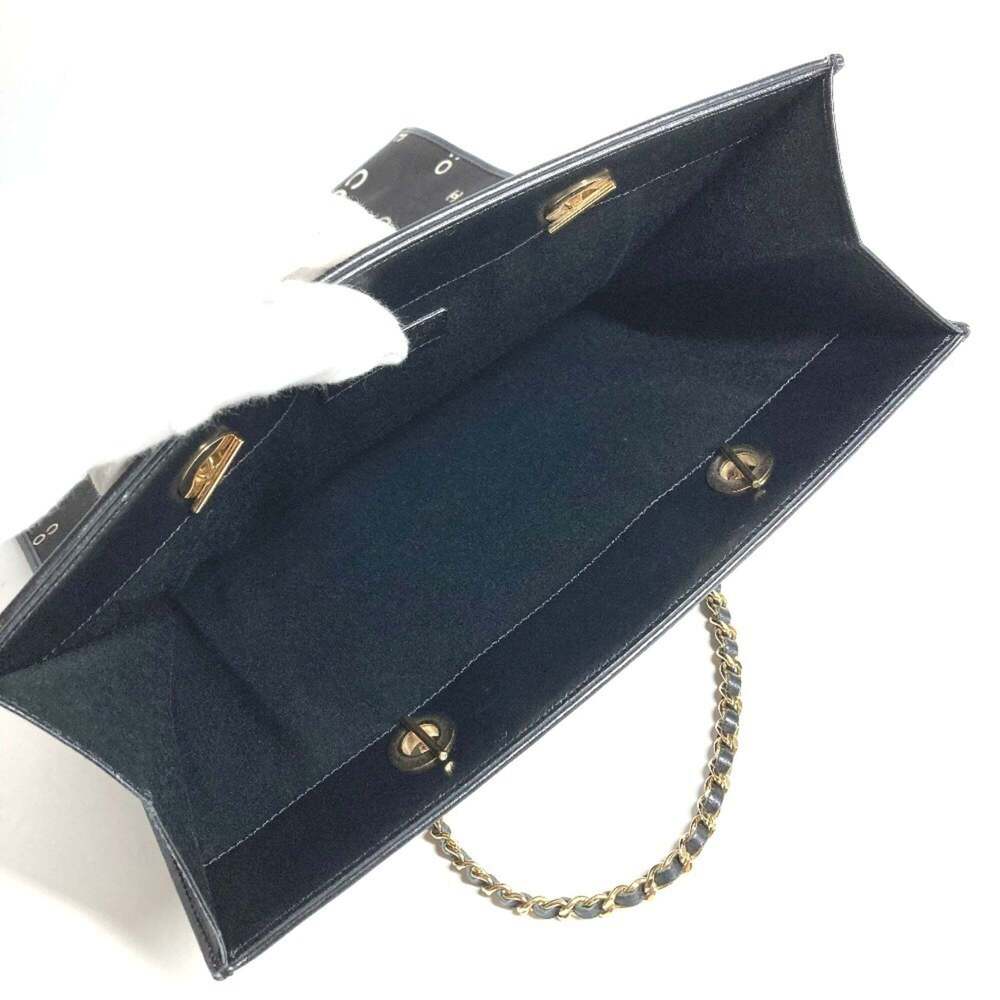 CHANEL Vintage Black Leather Logo Shoulder Bag - Picture 12 of 12